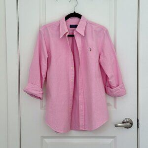 Polo Ralph Lauren Classic Fit Cotton Oxford Shirt | Size: Large | Pink